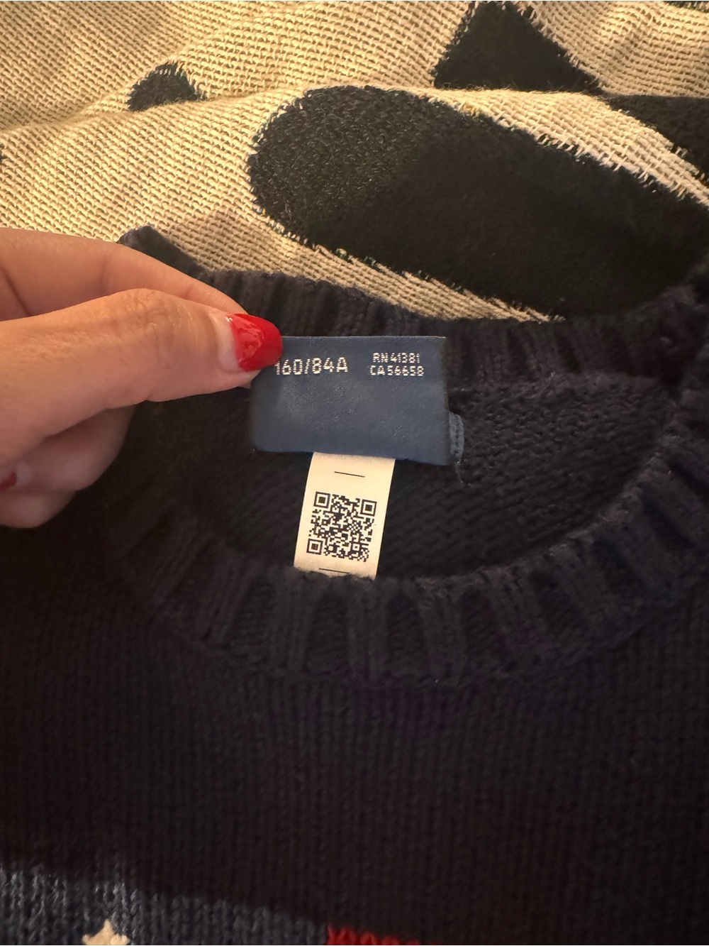 Polo by Ralph Lauren - The Iconic Flag Sweater in Navy Blue - Picture 6 of 7